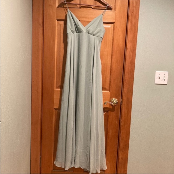 Birdy Grey Kaia Chiffon Sage Dress (XS) - HAS BEEN ALTERED - Picture 2 of 12